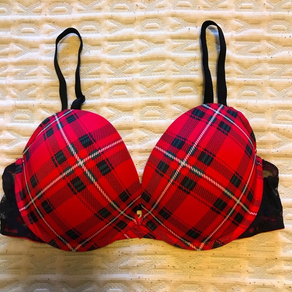 La Senza Plaid Push Up Bra